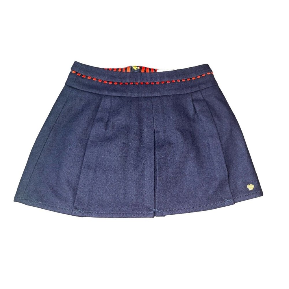 JUICY COUTURE Girl's Size 10 Navy Blue Wool Blend Skirt Circa 2012